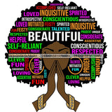 Afro Woman Praying Hair Life Quotes Strong Independent Educated Melanin SVG Cutting Files