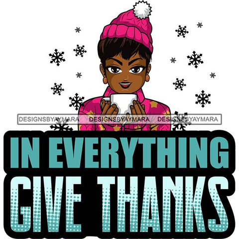 Afro Lola Christmas Hot Coffee Winter Santa Quotes .SVG Cutting Files For Silhouette and Cricut and More!