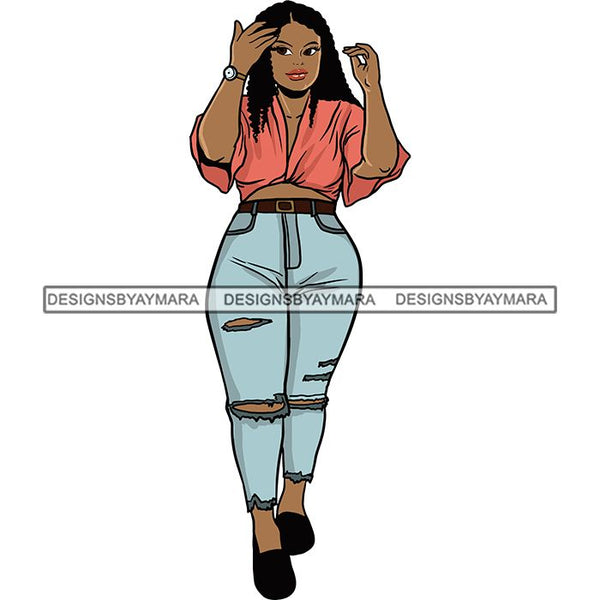 Afro Thick Thigh Big Eyes Woman Sassy Exotic Curvy Goddess .SVG Cutting Files For Silhouette and Cricut and More!