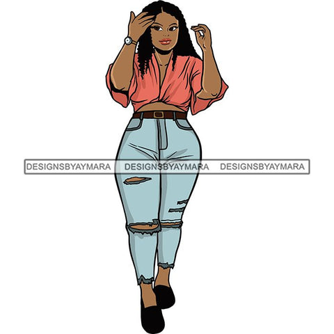 Afro Thick Thigh Big Eyes Woman Sassy Exotic Curvy Goddess .SVG Cutting Files For Silhouette and Cricut and More!