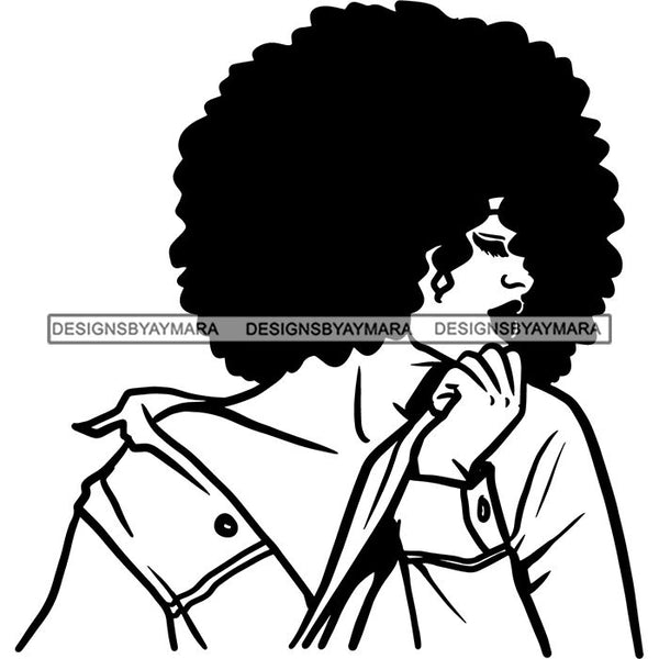 Afro African American Lady Woman Classy Nubian SVG Cutting Files