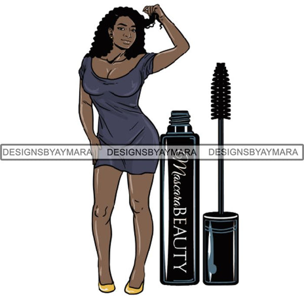 Afro Woman SVG Make Up Goddess Cutting Files For Cricut Silhouette and Much More
