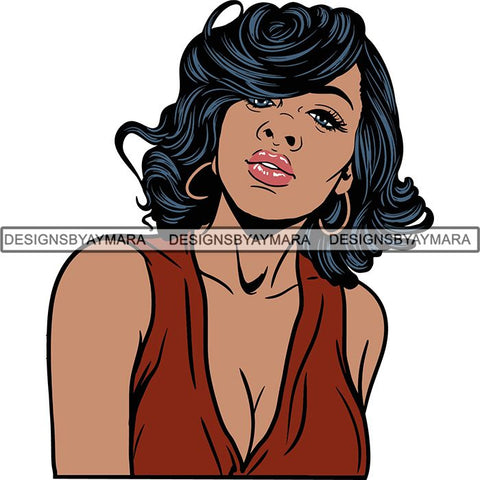Afro Woman Nubian Melanin Popping Unique Design SVG Cutting Files For Silhouette Cricut and More