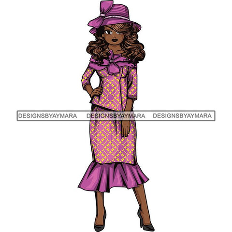 Afro Classy Lola Church Lady Glamour .SVG Clipart Vector Cutting Files For Circuit Silhouette Cricut and More!
