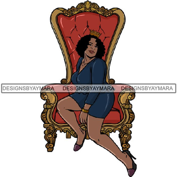 Afro Queen Goddess Melanin Nubian Glamour .PNG Print Files Not For Cutting