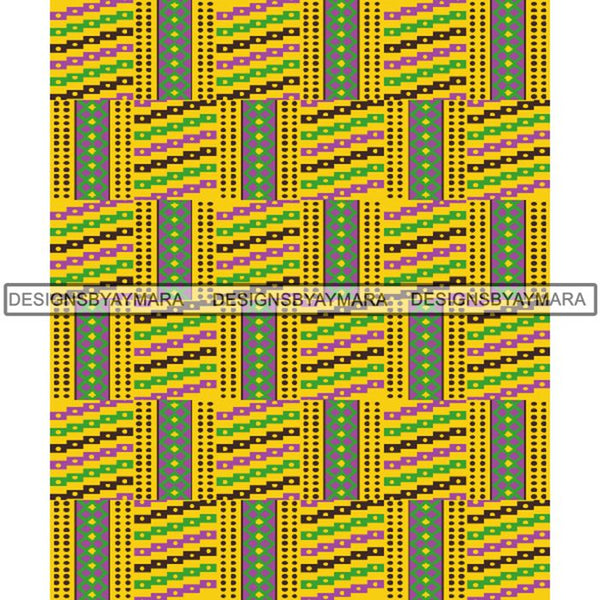 Kente African Pattern African American Culture PNG Print Files Not For Cutting