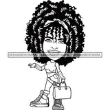 Cute Afro Lola Boss Lady Summer Fashion Dope Diva Glamour .SVG Cutting