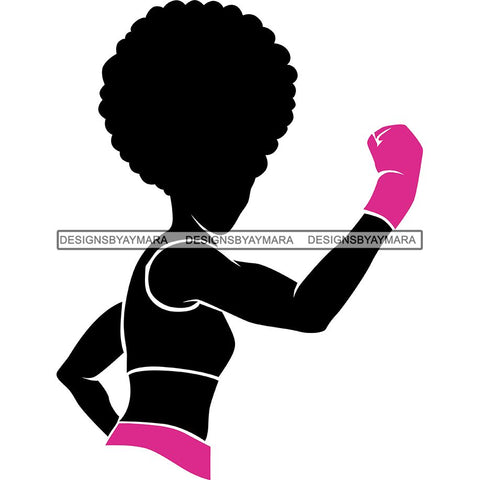 Strong Afro Woman SVG Cancer Survivor Cutting Files For Silhouette Cricut and More