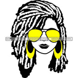 Afro Lola Boss Lady Dope Diva Glamour Wearing Glasses Accesories .SVG Cut Files