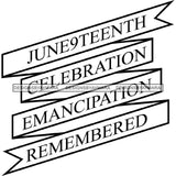 June 19 Juneteenth Emancipation Freedom Holiday African American History  SVG PNG JPG Vector Cutting Files