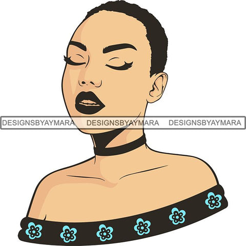 Afro Latin Woman SVG Curly Hairstyle Cutting Files For Silhouette Cricut and More