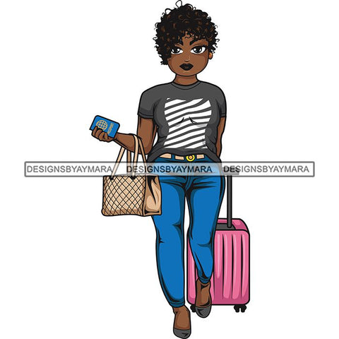 Lola Travel Vacation Getaway Black Proud Woman Traveling .SVG Cutting Files For Silhouette and Cricut and More!