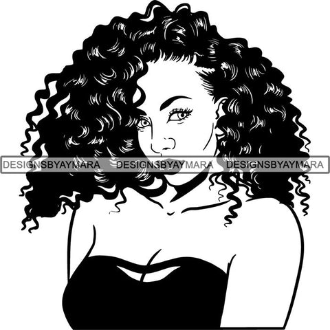 Afro Melanin Popping Nubian Queen SVG Cutting Files For Silhouette Cricut and More
