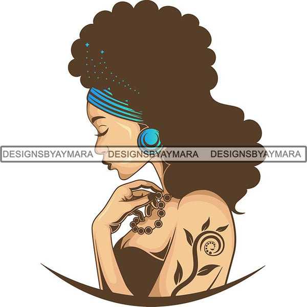 Afro Beautiful Woman Goddess Diva Classy Lady .SVG Cut Files For Silhouette and Cricut