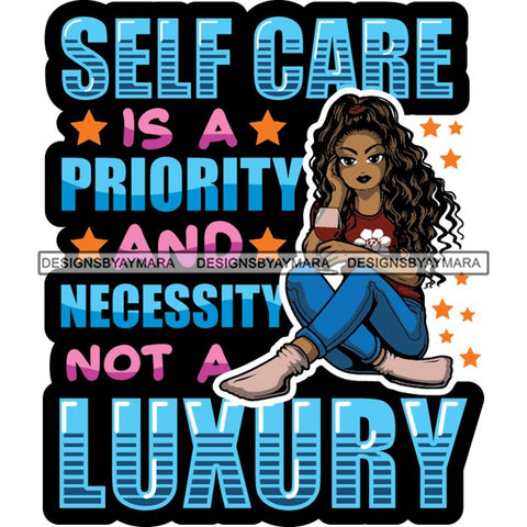 Afro Lola Drinking Wine Life Quotes .SVG Cutting Files For Silhouette and Cricut and More!