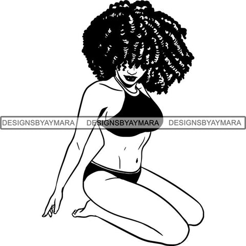 Afro Woman Nubian Melanin Popping Unique Design SVG Cutting Files For Silhouette Cricut and More