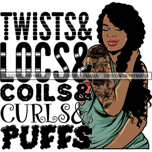 Afro Woman Tattoo Sexy Melanin Nubian Goddess PNG Files For Print Not For Cutting