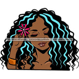 Ebony Afro Woman Nubian Melanin Brown Skin Makeup Model Glasses Accesories SVG Cut Files