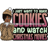 Afro Lola Christmas Hot Coffee Winter Santa Quotes .SVG Cutting Files For Silhouette and Cricut and More!