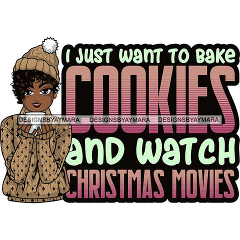 Afro Lola Christmas Hot Coffee Winter Santa Quotes .SVG Cutting Files For Silhouette and Cricut and More!