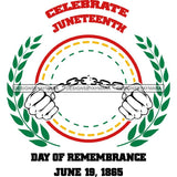 June 19 Juneteenth Emancipation Freedom Holiday African American History  SVG PNG JPG Vector Cutting Files