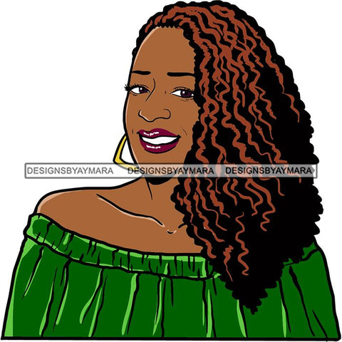 Afro Black Woman Sister-lock Hairstyle Beautiful Diva .SVG Cutting Files For Silhouette Cricut and More!