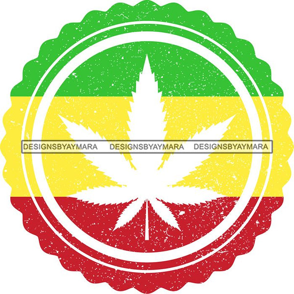 Rasta Weed Leaf Joint Blunt Pot Cannabis Hashish Grass Marijuana Medicinal Hemp Stoned High Life SVG Cutting Files