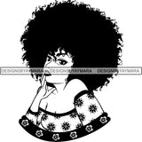Afro Lola Boss Lady Quotes SVG Cutting Files For Silhouette Cricut and More