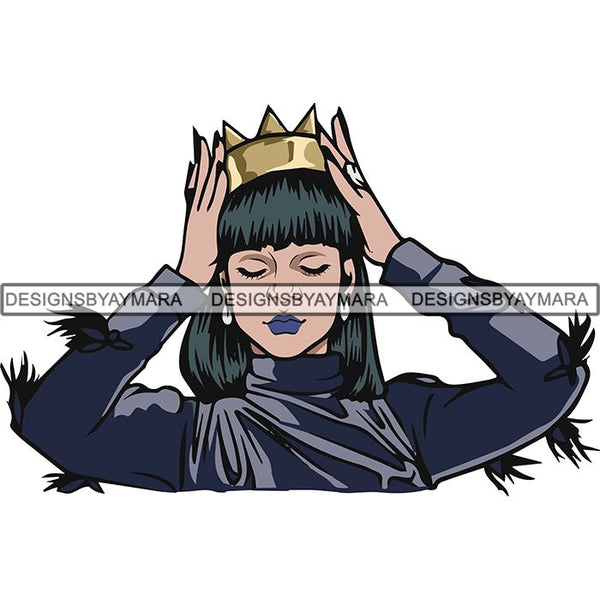 Afro Woman SVG Melanin Nubian Color Cutting Files