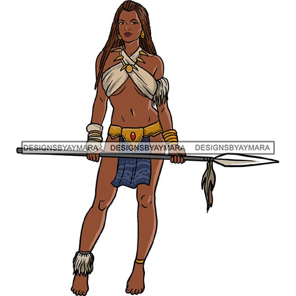 African American Woman Warrior Goddess Proud Roots Fighter Strong Build SVG Cutting Files
