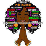 Afro Succesful Woman Hair Quotes Black Lives Matter Proud Roots Nubian Melanin SVG Cut Files