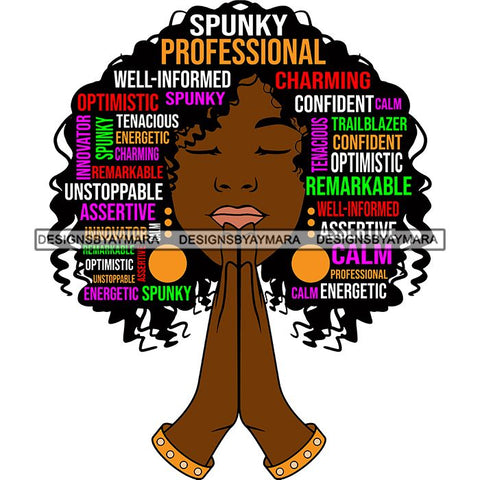 Afro Succesful Woman Hair Quotes Black Lives Matter Proud Roots Nubian Melanin SVG Cut Files