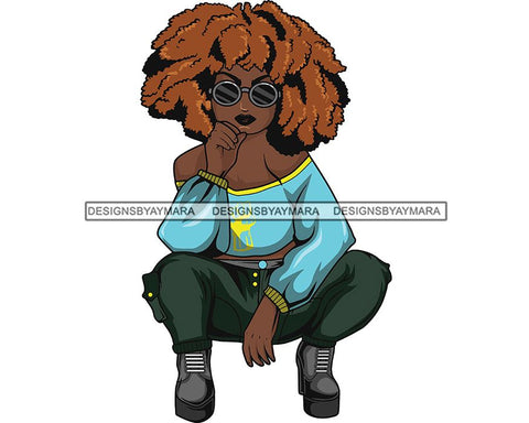 Afro Lola Boss Lady Diva Style .SVG Cutting Files For Silhouette and Cricut and More!