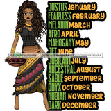 Afro Lola Black History Month Quotes .SVG Clipart Vector Cutting Files For Circuit Silhouette Cricut and More!