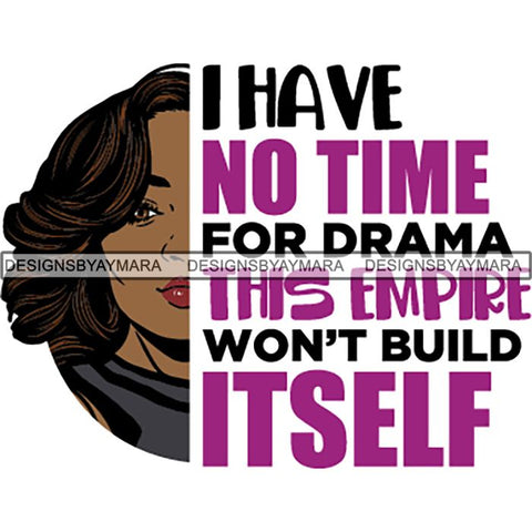 Afro Woman Half Face Life Quotes SVG Cutting Files For Silhouette and Cricut and More!