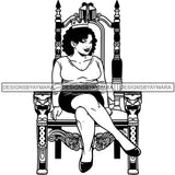 Afro Queen Goddess Melanin Nubian Glamour .SVG Cutting Files For Silhouette and Cricut