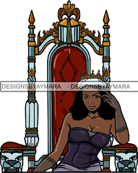 Afro Queen Goddess Melanin Nubian Glamour .PNG Print Files Not For Cutting