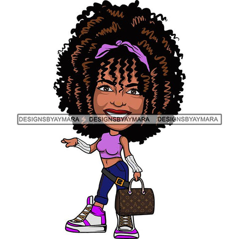 Cute Afro Lola Boss Lady Summer Fashion Dope Diva Glamour .SVG Cutting