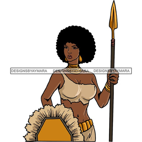 African American Woman Warrior Goddess Proud Roots Fighter Strong Build SVG Cutting Files