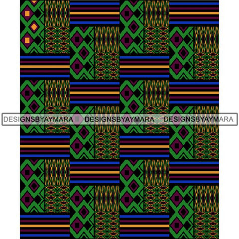 Kente African Pattern African American Culture PNG Print Files Not For Cutting