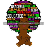 Afro Succesful Woman Hair Quotes Black Lives Matter Proud Roots Nubian Melanin SVG Cut Files