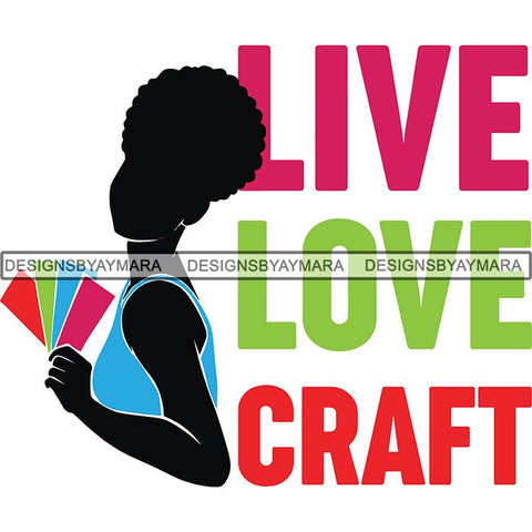 Afro Craft Lady SVG Cutting Files For Silhouette Cricut and More