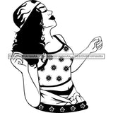 Afro Nubian Melanin Popping Kinky Hair Beautiful African American Woman SVG Cutting Files