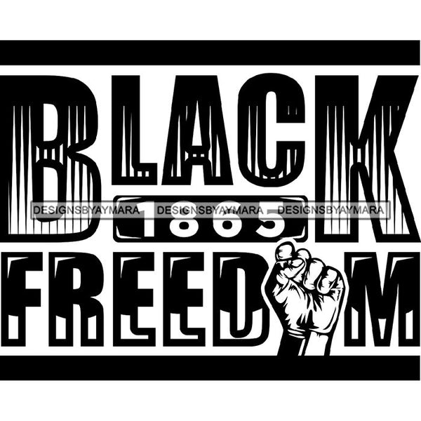 June 19 Juneteenth Emancipation Freedom Holiday African American History  SVG PNG JPG Vector Cutting Files