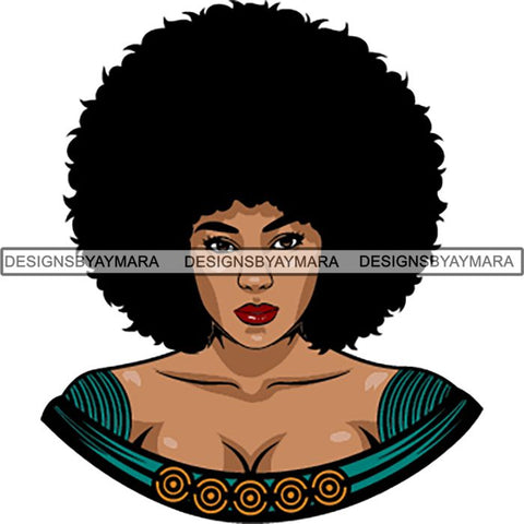 Afro Latin Woman SVG Curly Hairstyle Cutting Files For Silhouette Cricut and More