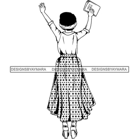 Afro Lola Praying Begging Asking God Lord Faith Strength .SVG Vector Clipart Cutting Files For Silhouette Cricut and More!