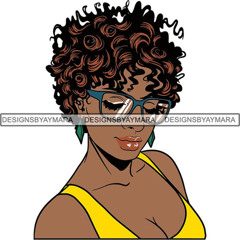Afro Woman Nubian Melanin Popping Unique Design SVG Cutting Files For Silhouette Cricut and More