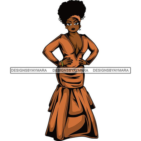 Afro Lola Boss Fashion Diva Glamour .SVG Cutting Files For Silhouette and Cricut and More!