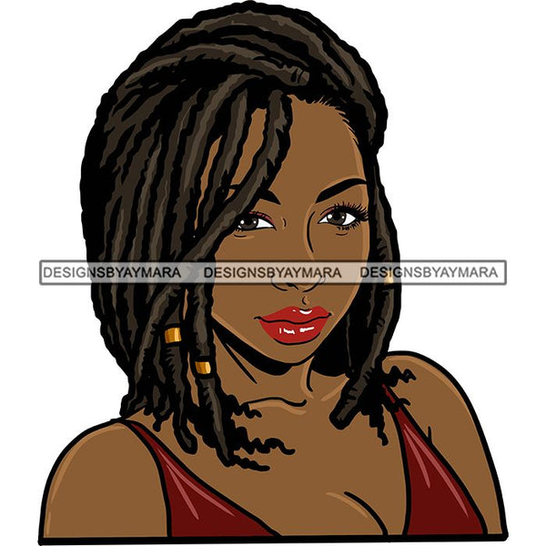 Afro Woman Braids Dreadlocks Sister-Locks Dreads Locks Hairstyle .SVG Cut Files For Silhouette and Cricut