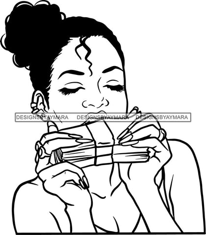 Ghetto Woman Face American Gangster Urban Swag Hip Hop Girl .SVG Cutting Files For Silhouette Cricut and More!